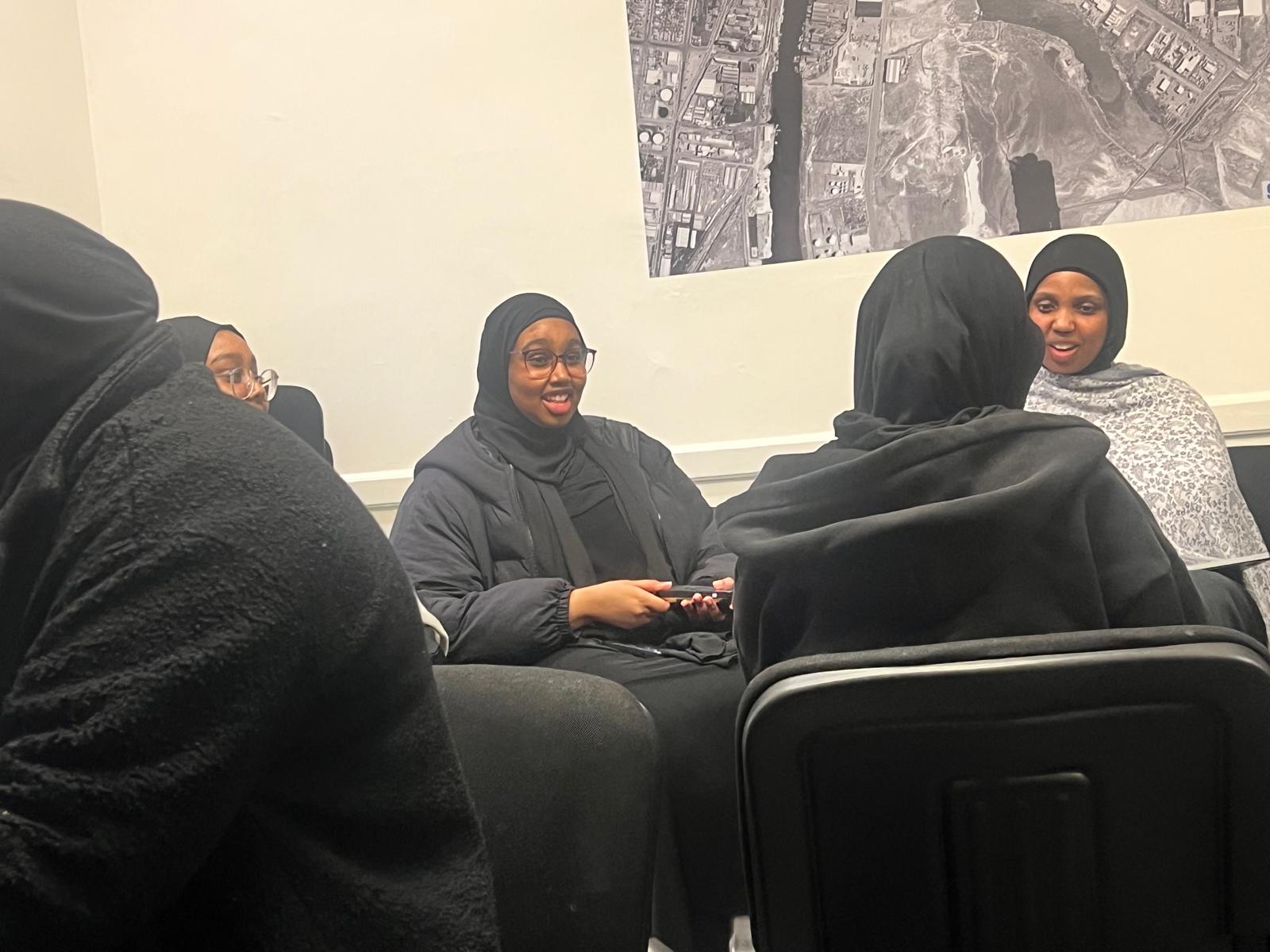 Community members at an employment brokers session